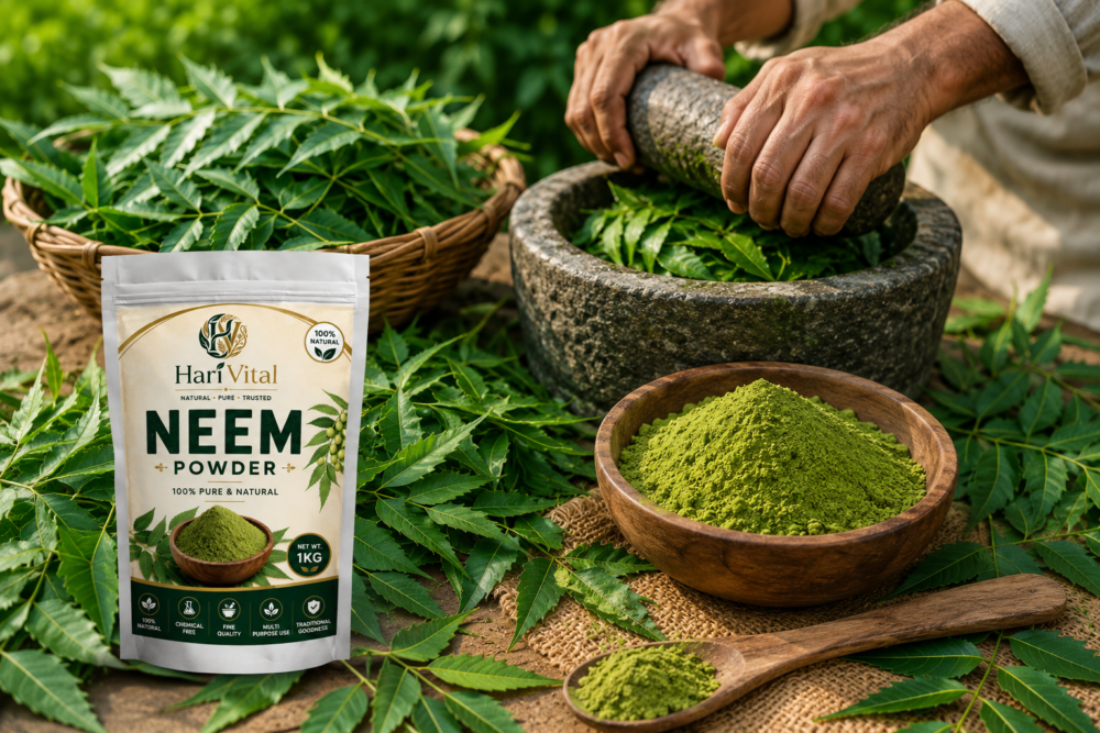 neem powder proses