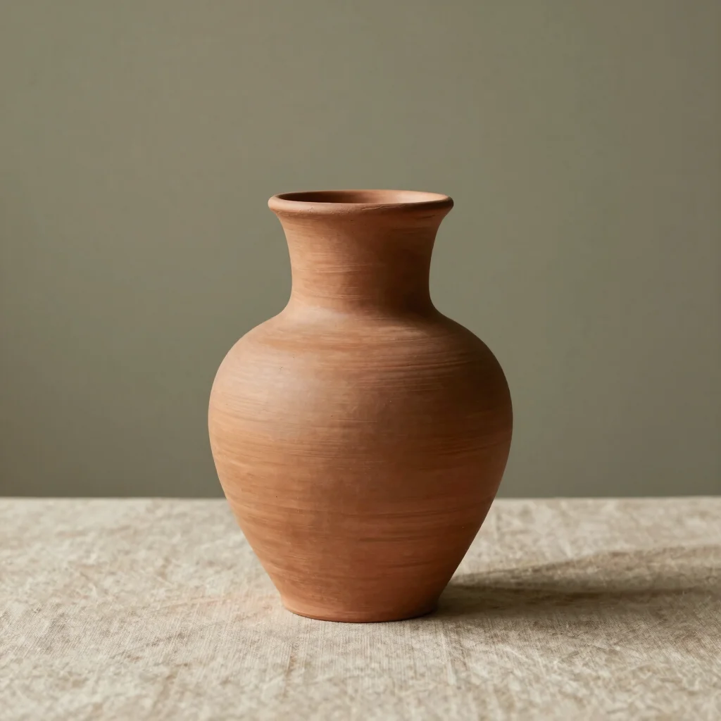 Artisan Terracotta Sculptural Vase