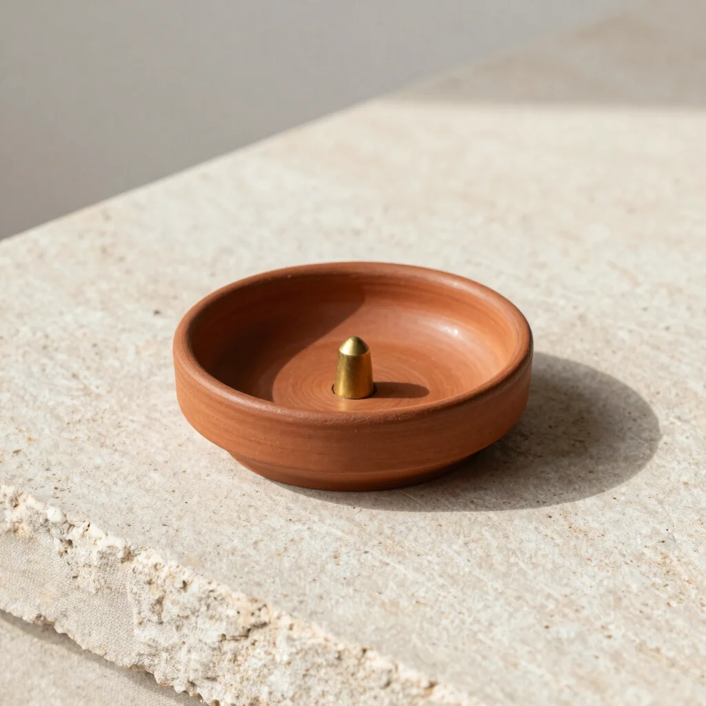 Raw Edge Clay Incense Holder